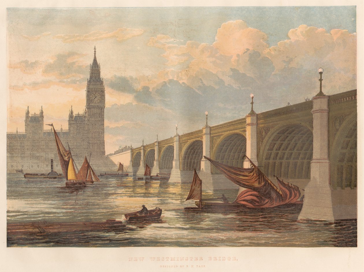 New Westminster Bridge, designet av PN Page av Leighton Brothers