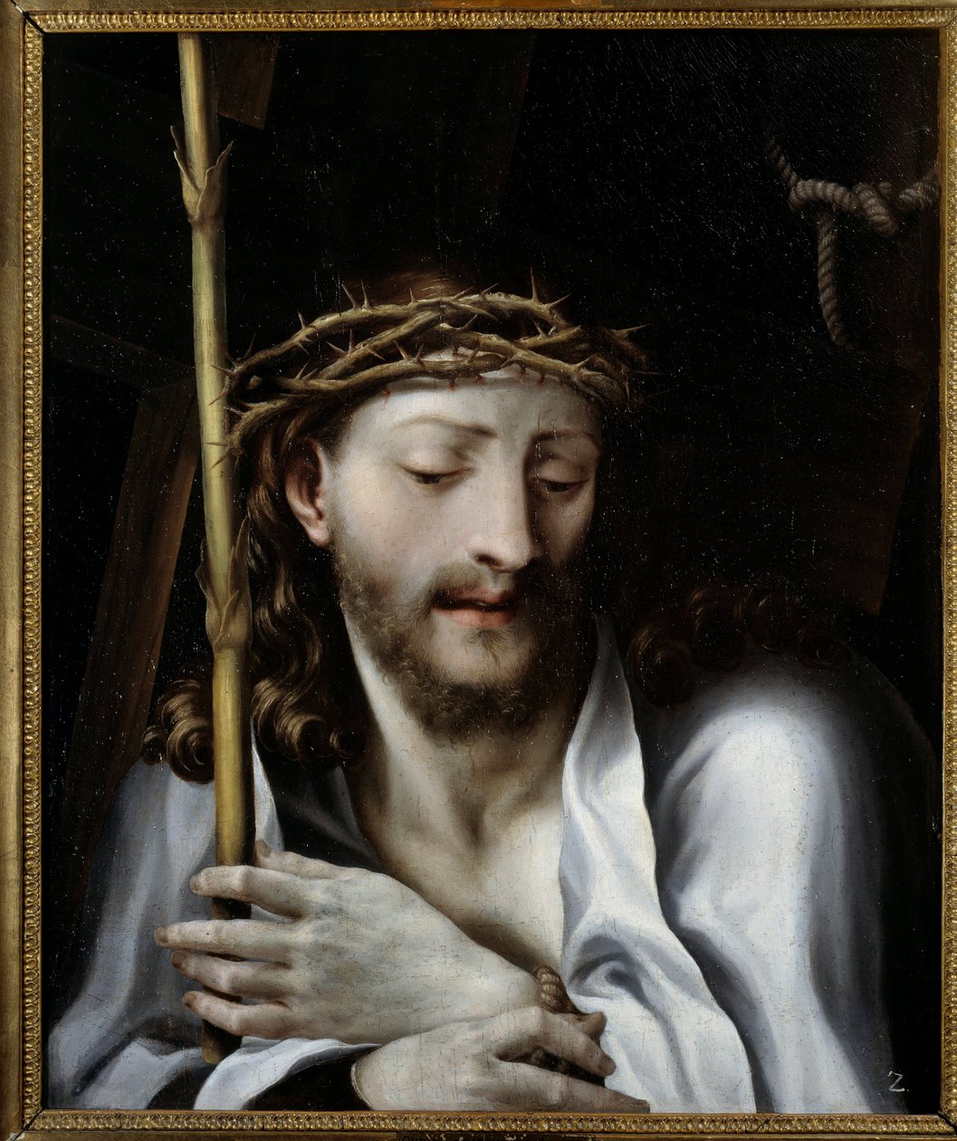 Kristus med siv sier Kristus tornekrone Maleri av Lelio Orsi (1511-1587) 1500-tallet Sol. 0,55x0,46 m Montpellier musee Fabre av Lelio Orsi da Novellara