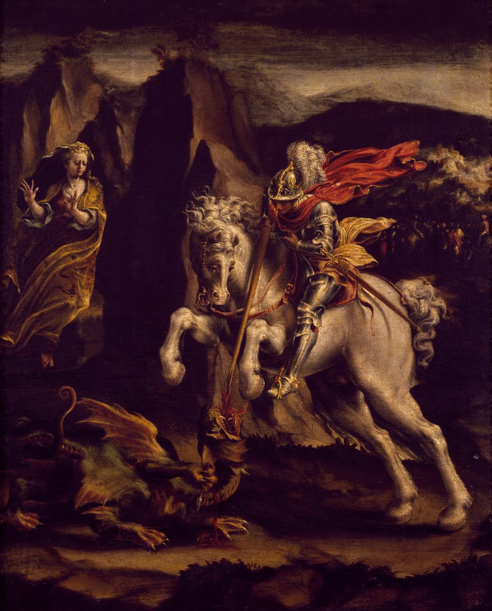 St George og dragen av Lelio Orsi da Novellara