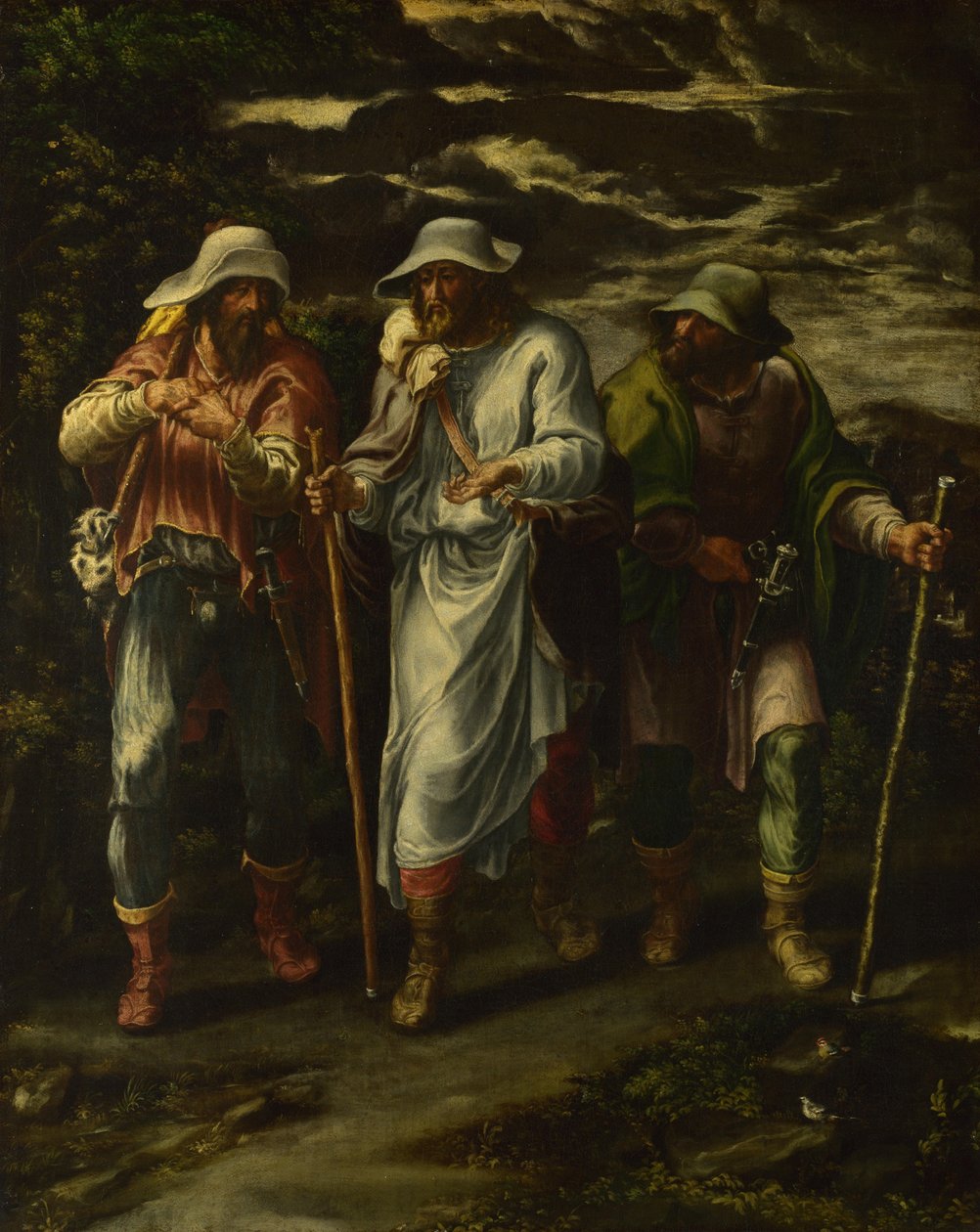 Vandringen til Emmaus, ca. 1570 av Lelio Orsi da Novellara