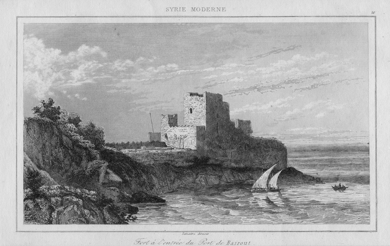 Fort ved inngangen til havnen i Beirut, fra Syrie Moderne av Lemaitre