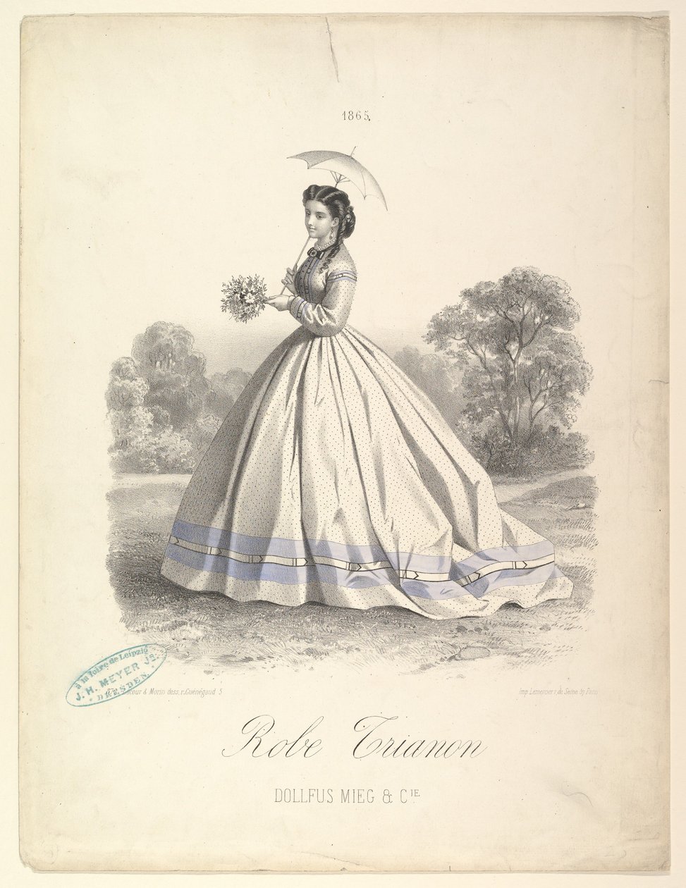 Robe Trianon, Dollfus Mieg & Cie, 1865. av Lemercier et Compagnie