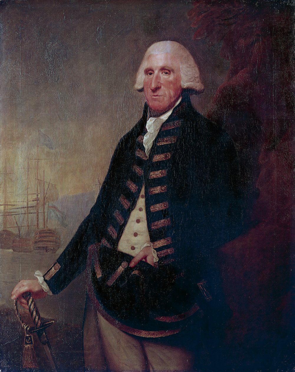 Portrett av Sir Samuel Hood, I Viscount Hood (Butleigh av Lemuel Francis Abbott