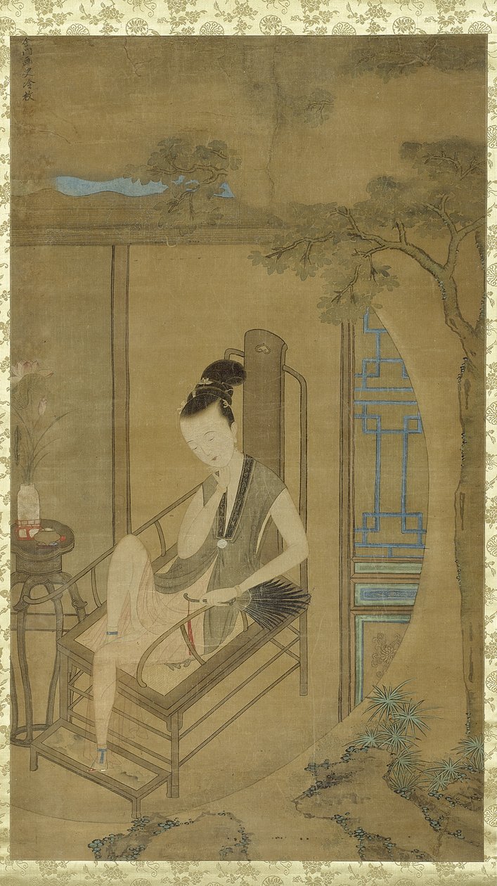 Woman Fantasizing, Qing-dynastiet, Kangxi-perioden, ca. 1700-22 av Leng Mei