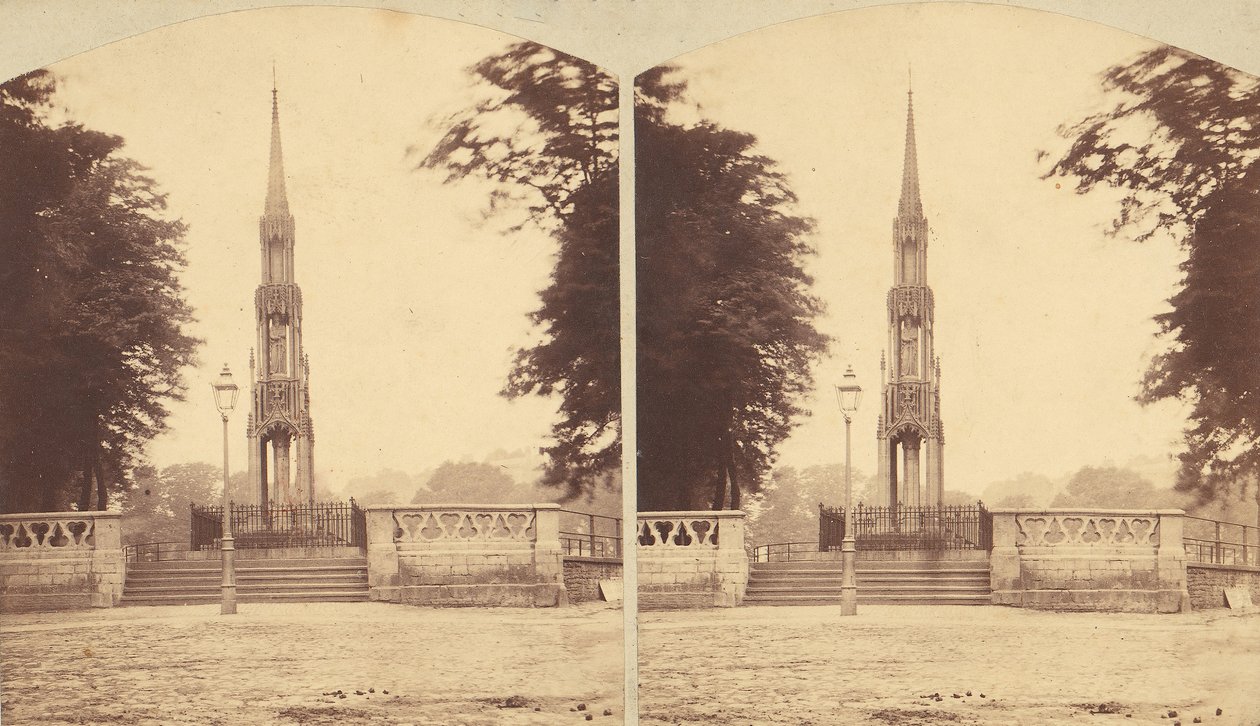 Gruppe på 8 tidlige stereografiske visninger av britiske monumenter, minnesmerker og graver, 1850-1910-tallet av Lennie