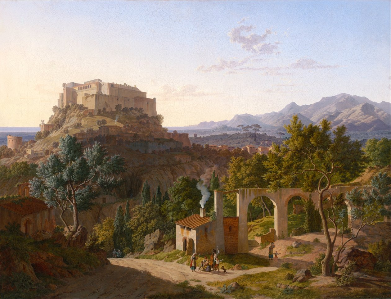 Landskap med slottet Massa di Carrara av Leo von Klenze