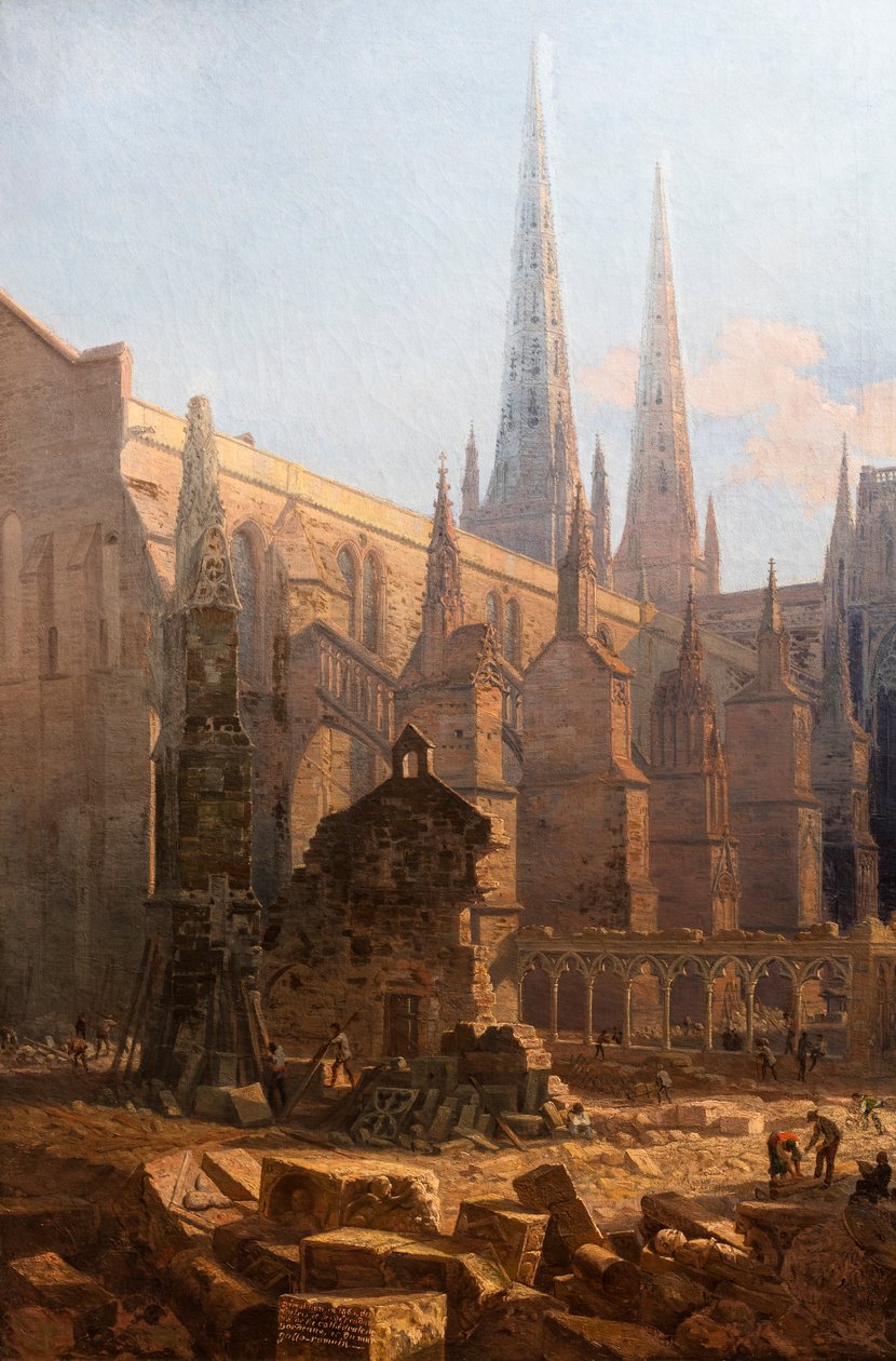 Ryddingen av St. Andrews katedral, detalj. 1865 (olje på lerret) av Leo Drouyn