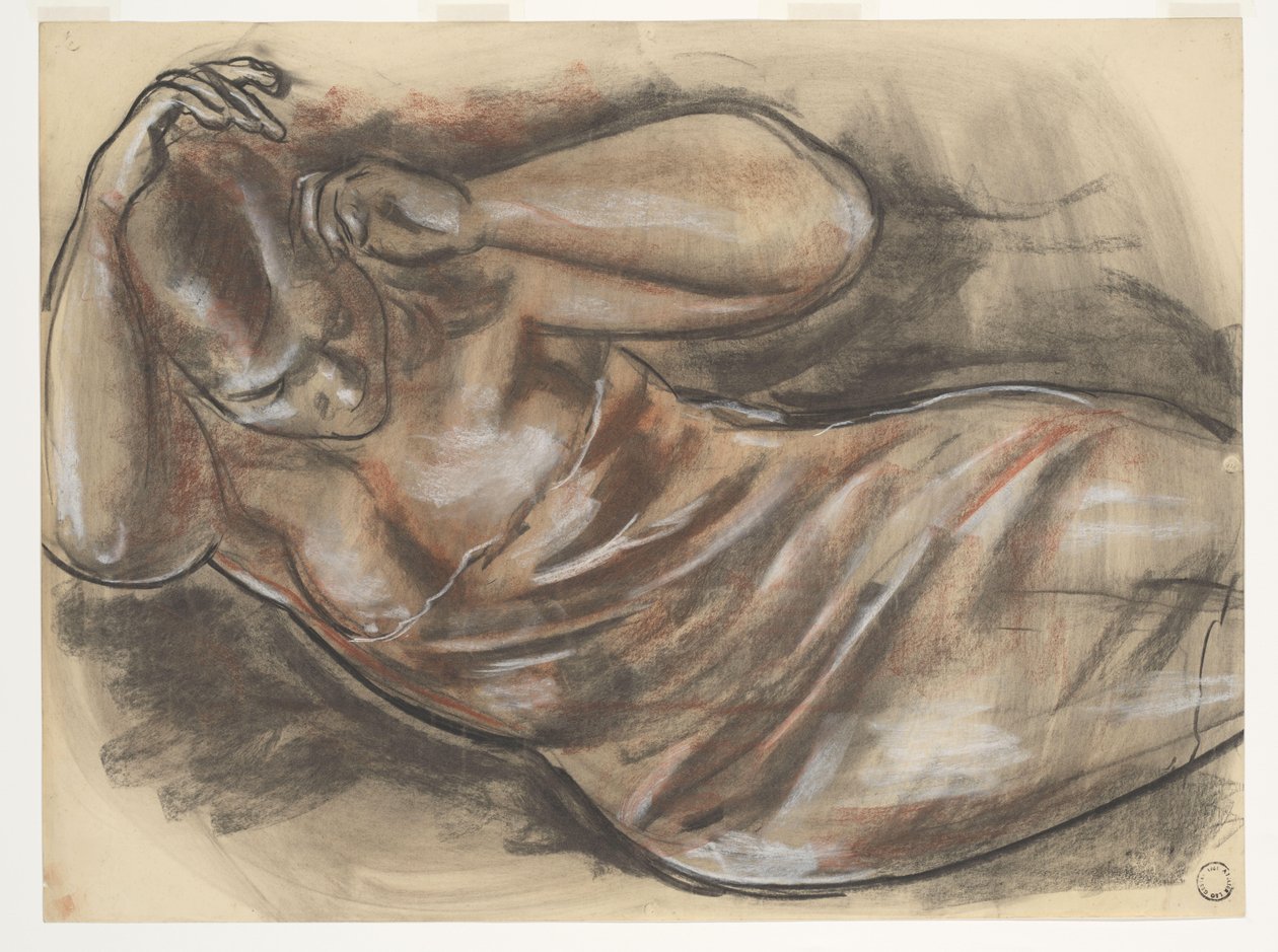 Liggende naken (original tittel) av Leo Gestel (signed by artist)