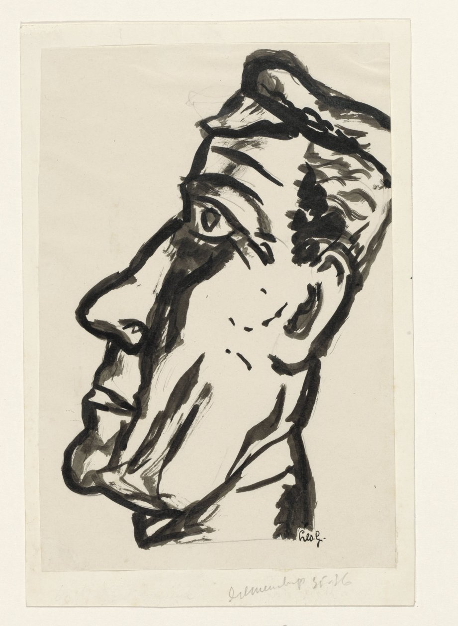 Mannens hode av Leo Gestel (signed by artist)