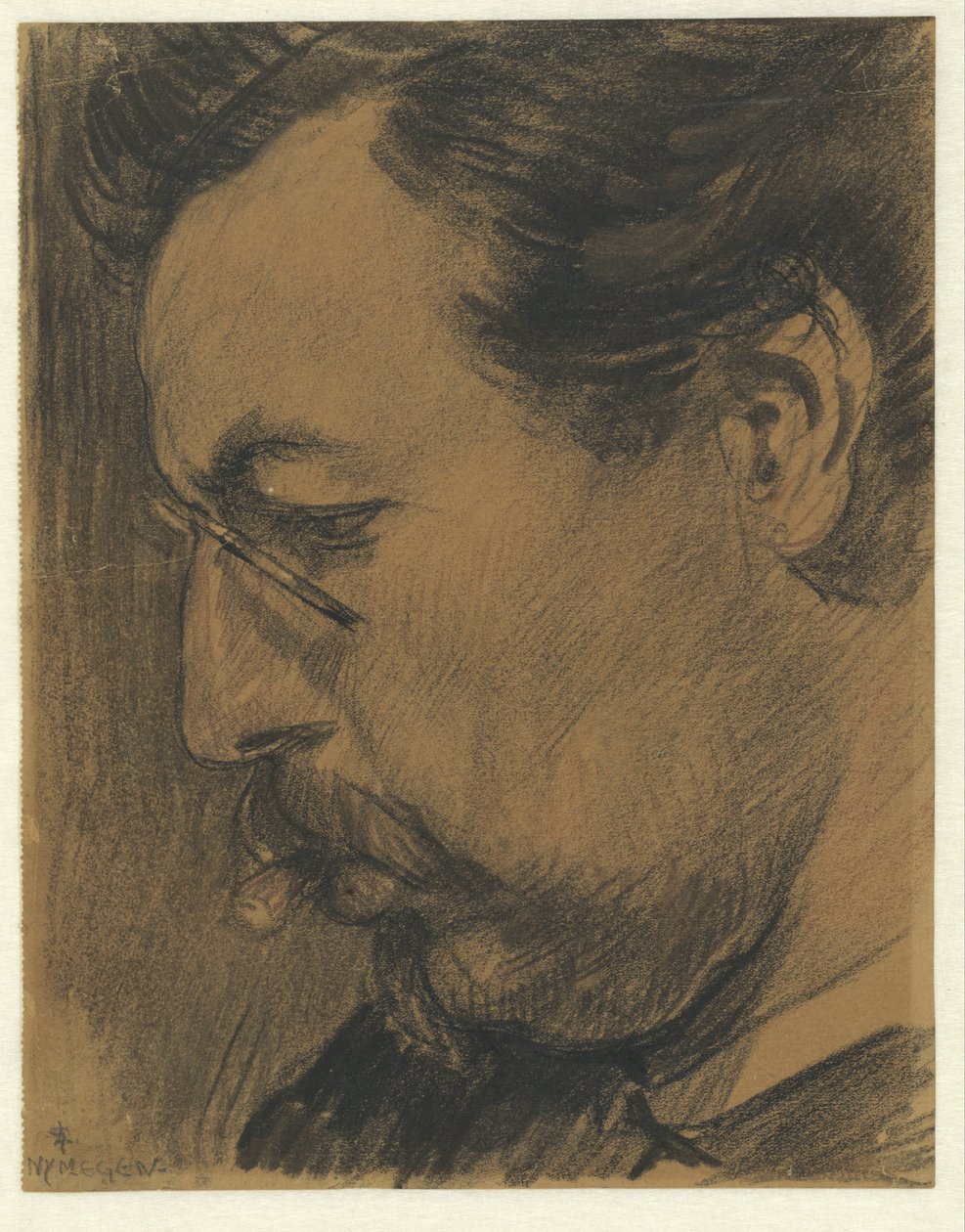 Portrett av Leendert Adriaan Schilt av Leo Gestel (signed by artist)