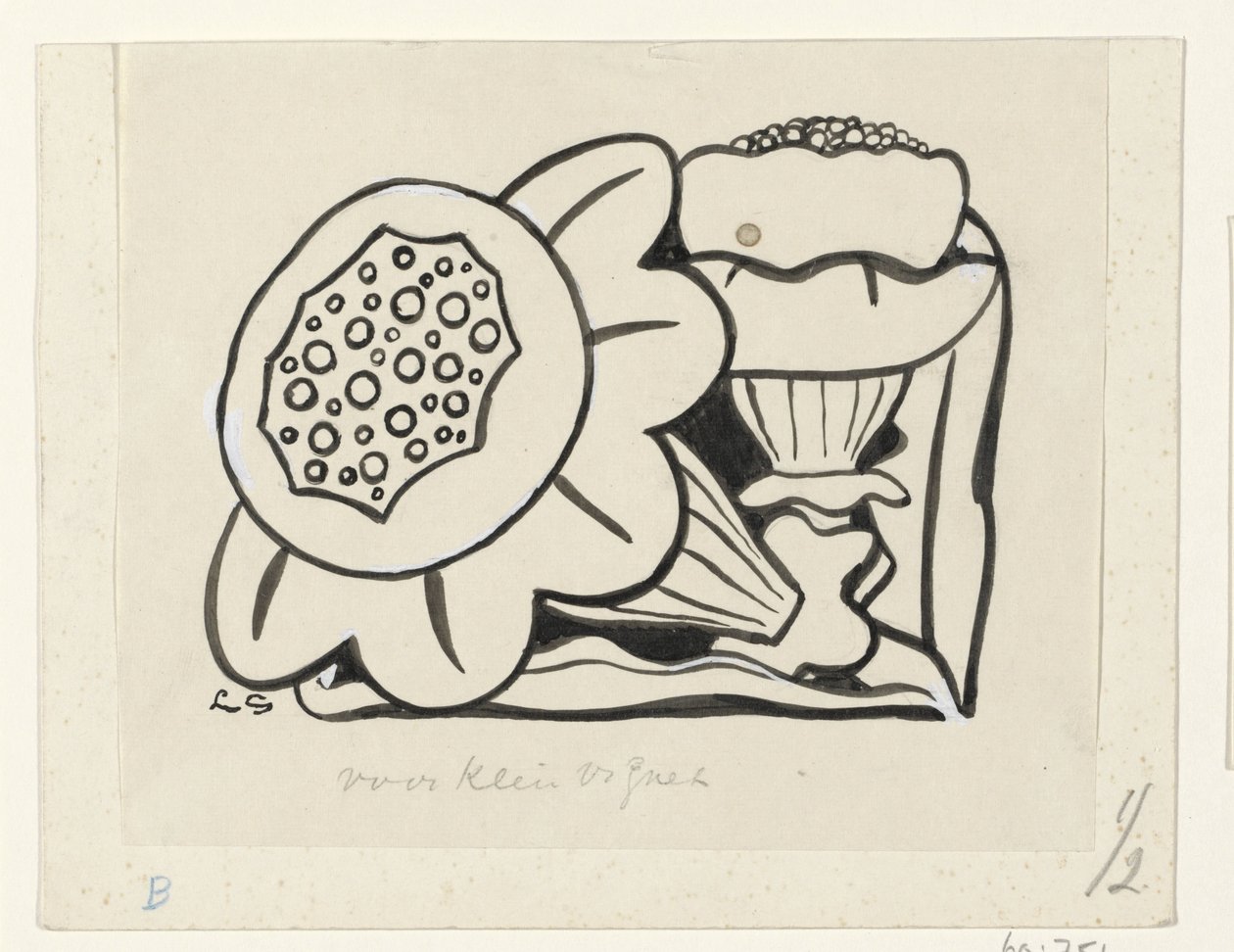 to blomster av Leo Gestel (signed by artist)