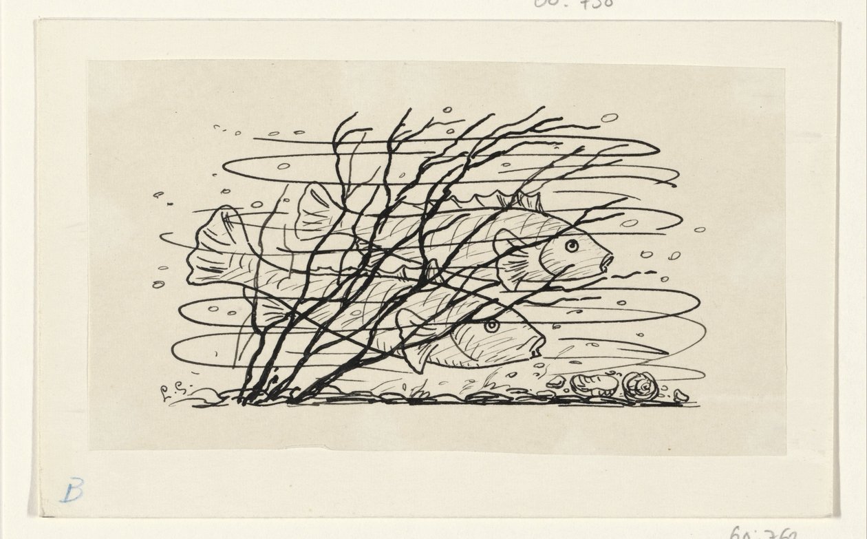 To fisker i vannet av Leo Gestel (signed by artist)