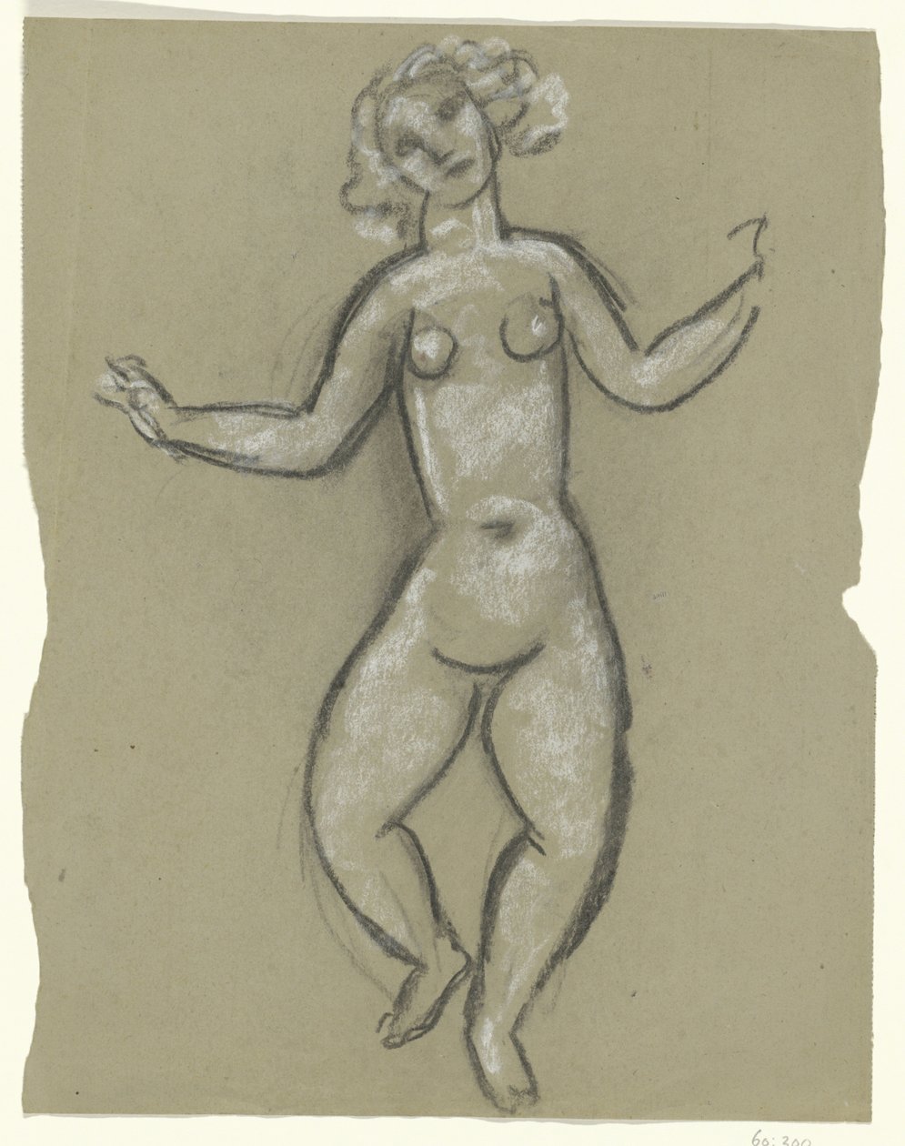 Dansende naken kvinne av Leo Gestel