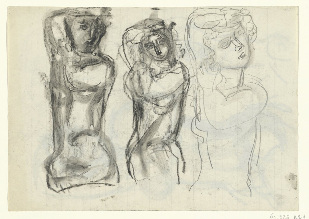 Tre nakne kvinner av Leo Gestel