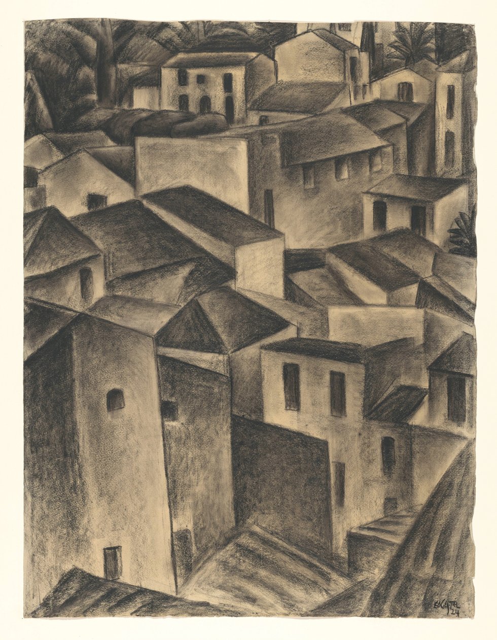 Ansikt i en italiensk landsby av Leo Gestel