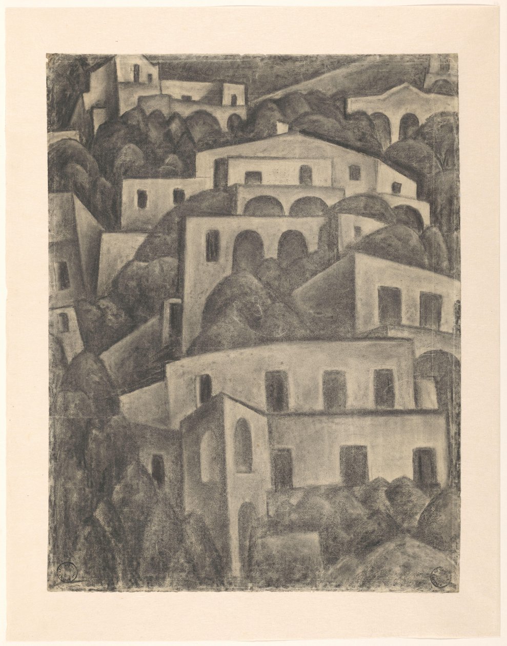 Utsikt over Positano av Leo Gestel