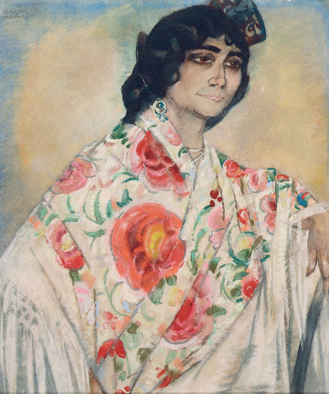Gitana, ca. 1914 (pastell og akvarell på papir) av Leo Gestel
