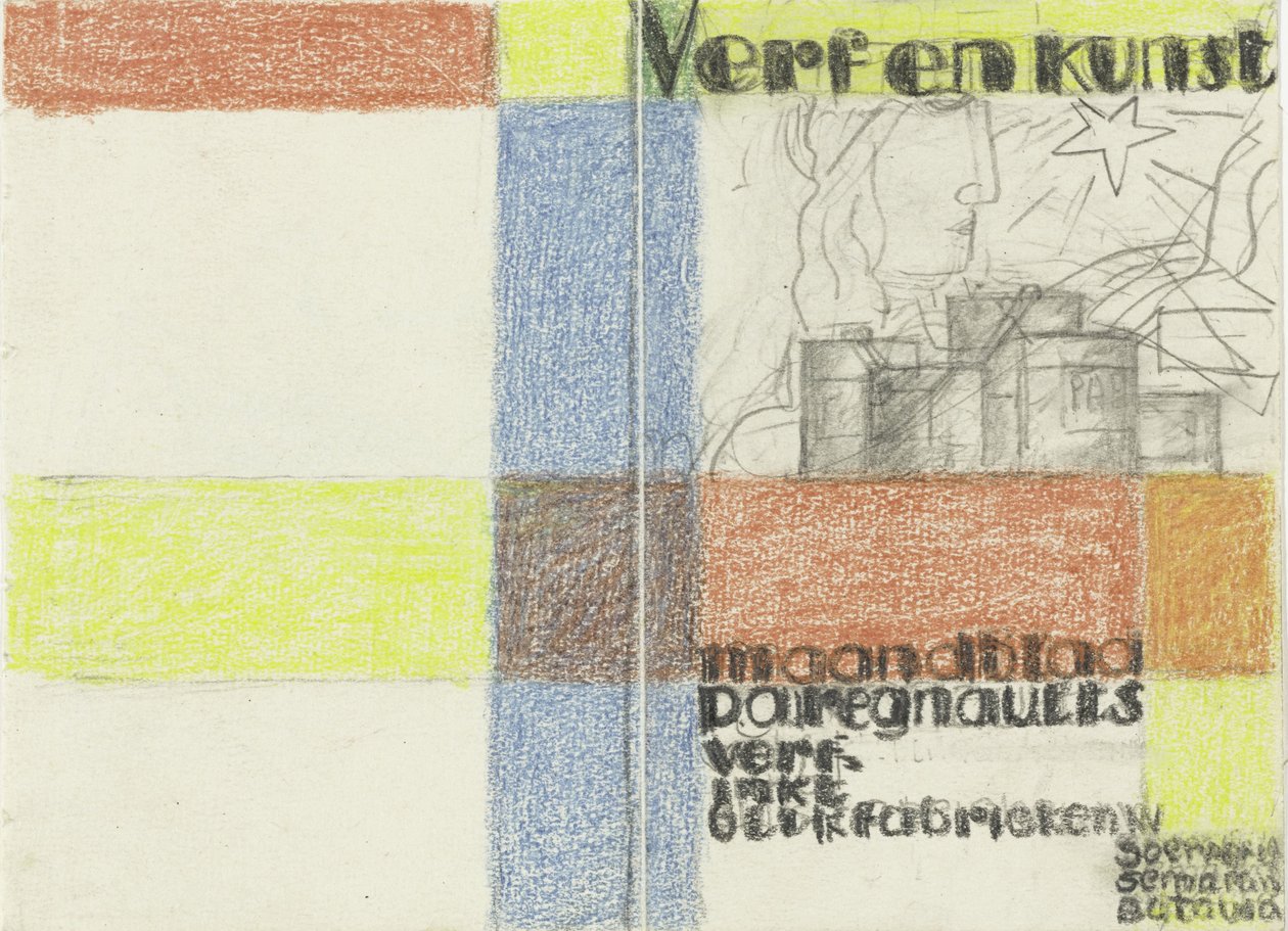 Maandblad Verf en Kunst van P.A. Regnault (Entwurf in Farbe) av Leo Gestel