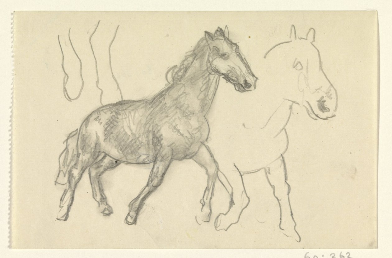 To løpende hester av Leo Gestel