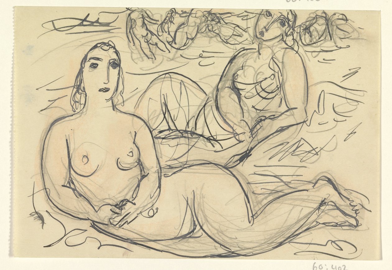 To nakne kvinner i vannet av Leo Gestel