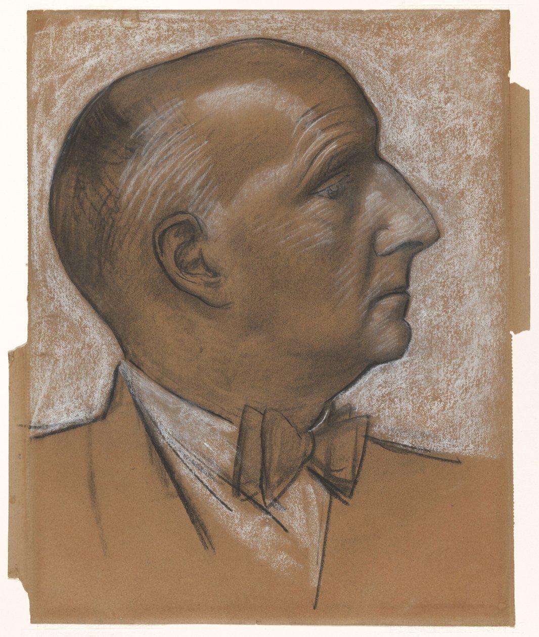 Selvportrett med sløyfe av Leo Gestel