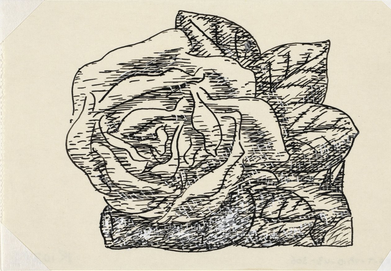 Uten tittel (rose) Vignette for Gestels biografi av Porf. W. van der Pluym av Leo Gestel