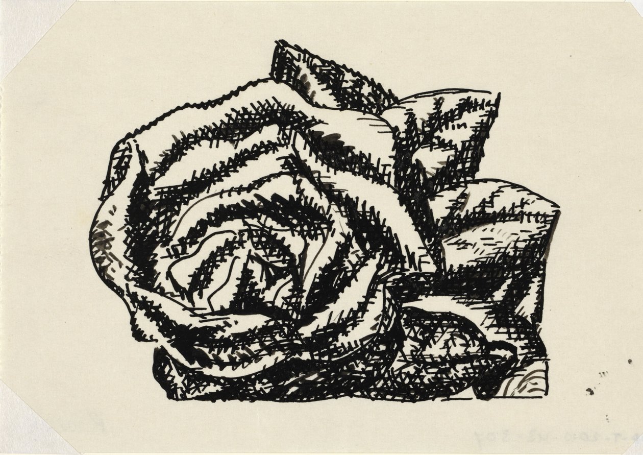 Uten tittel (rose) Vignette for Gestels biografi av prof. W. van der Pluym av Leo Gestel