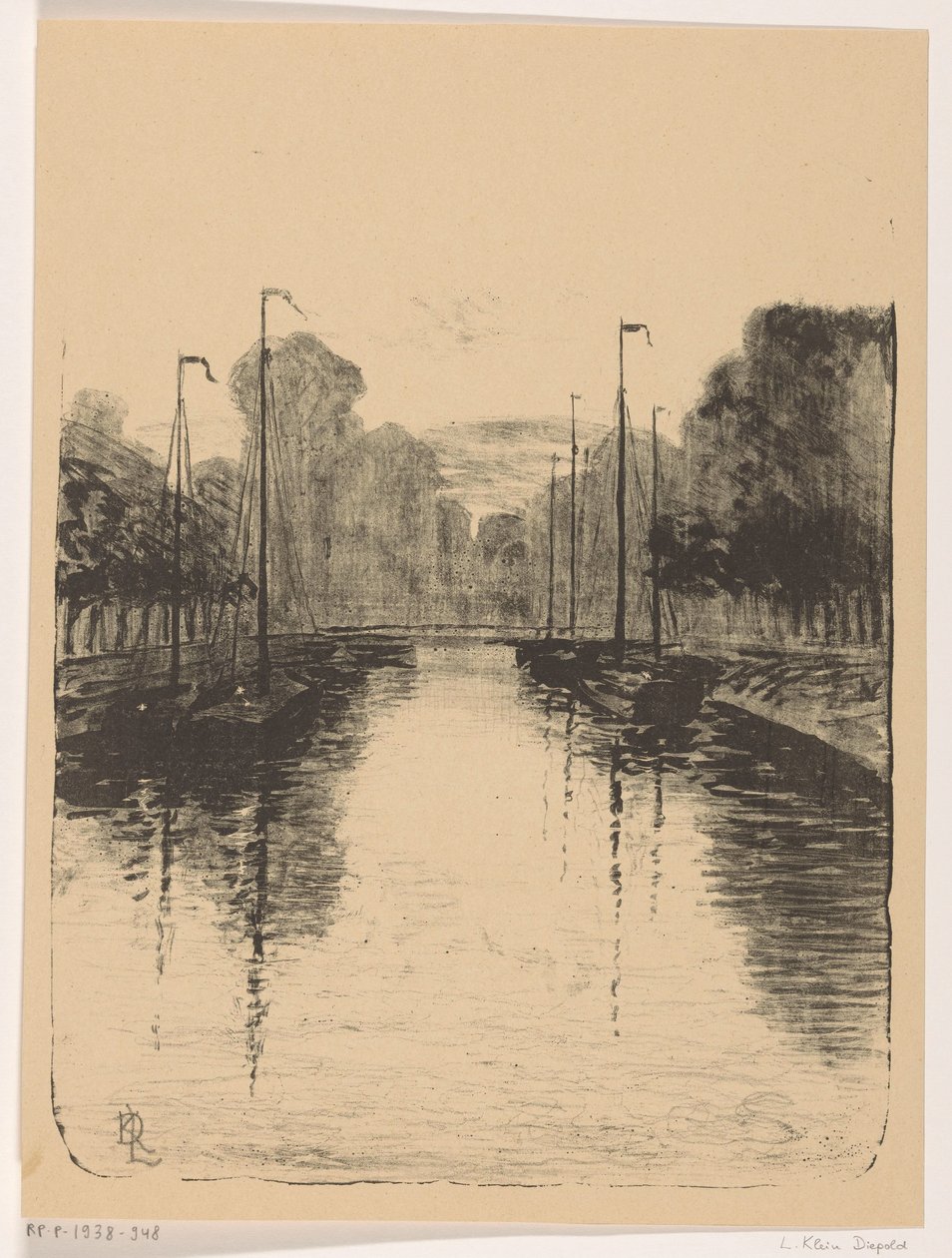 Singel te Utrecht (original tittel på objekt) av Leo Klein von Diepold