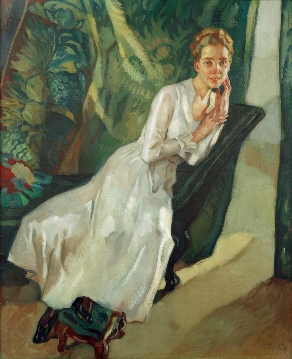 Portrett av kvinnelig nakkestropp av Leo Putz