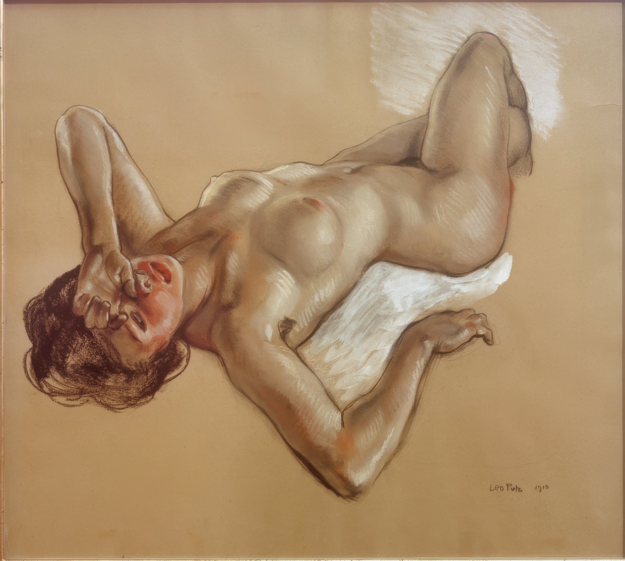 Liggende naken (Alissa) av Leo Putz