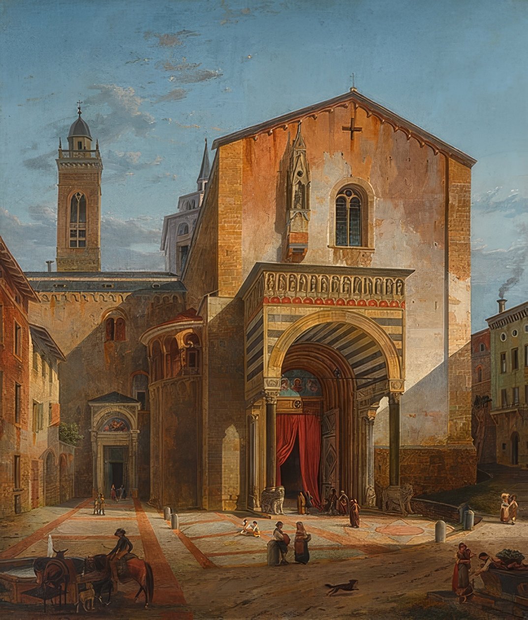 Bergamo - Utsikt over det sørlige transeptet til S. Maria Maggiore av Leo von Klenze
