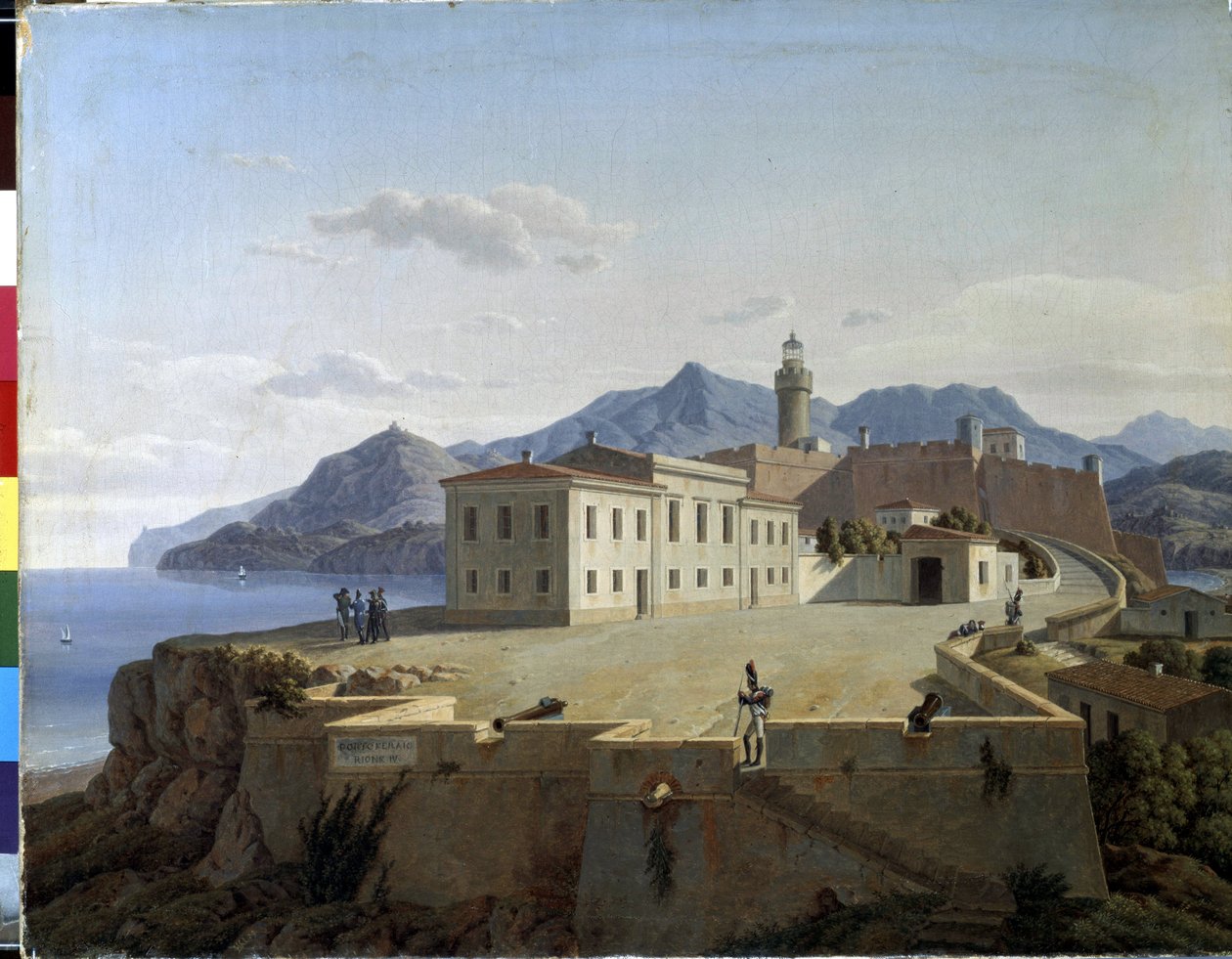 Napoleon Bonaparte i Portoferraio. Napoleon Bonaparte i Portoferraio. Napoleon Ier Bonaparte (1769-1821) i eksil i Portoferraio (Italia) en 1814. Peinture de Leo Von Klenze (1784-1864) av Leo von Klenze