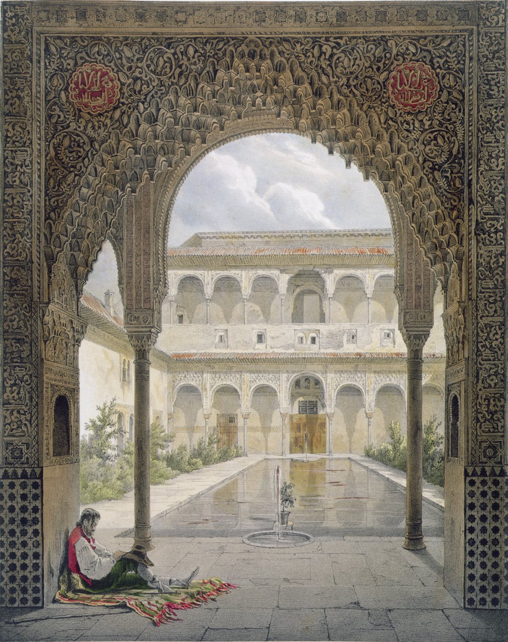 Retten til Alberca i Alhambra, Granada, 1853 av Leon Auguste Asselineau
