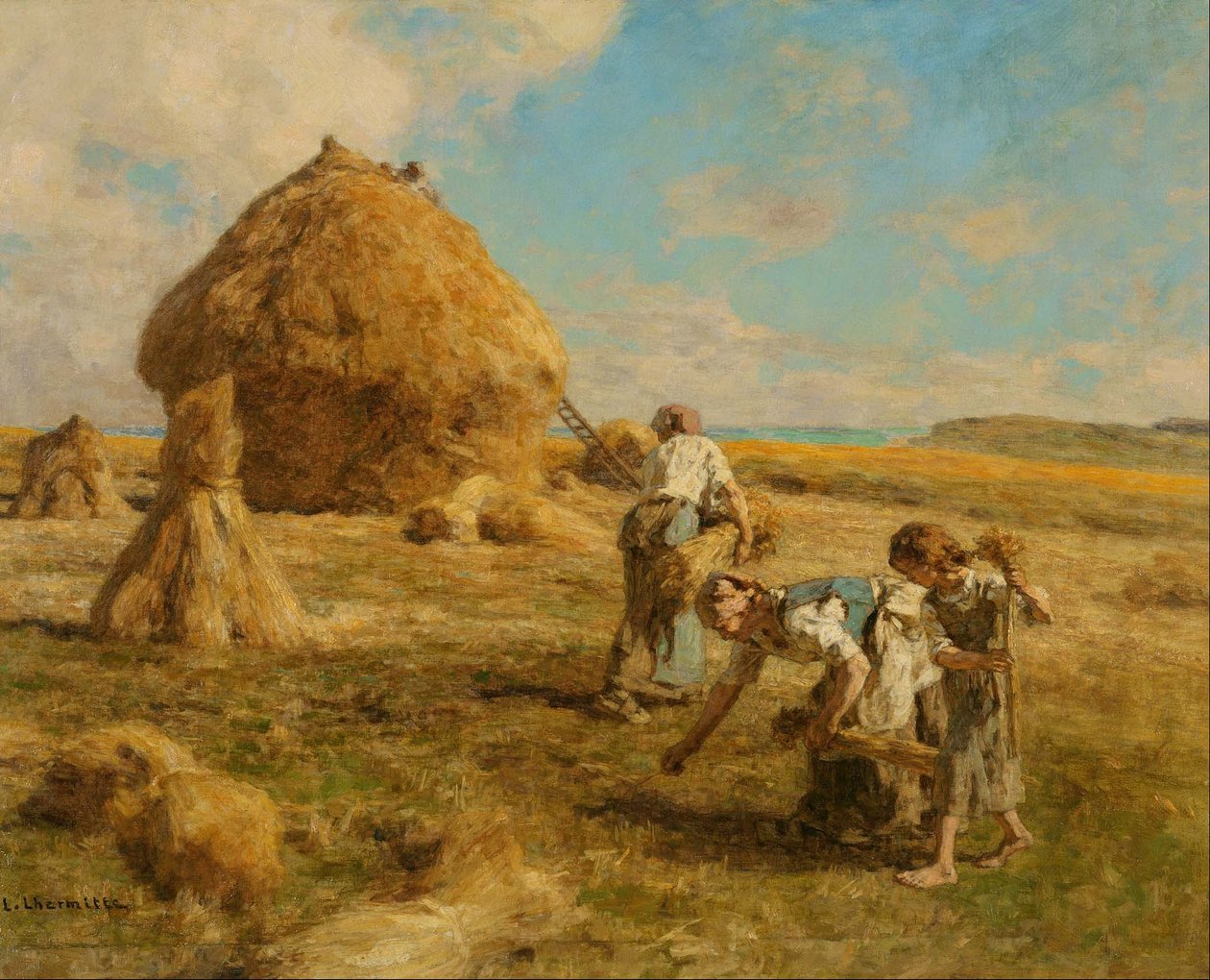 Japansk: n: n Gleaning Women av Leon Augustin Lhermitte