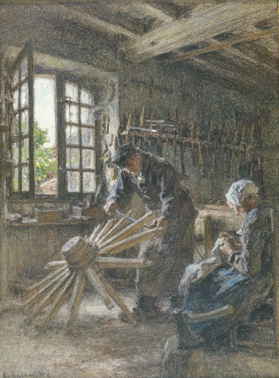 The Old Cartwright and his Wife, 1897 (pastell på papir) av Leon Augustin Lhermitte
