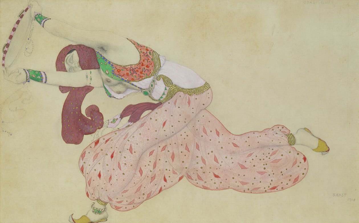 Kostymedesign for Scheherazade, 1910 av Leon Bakst