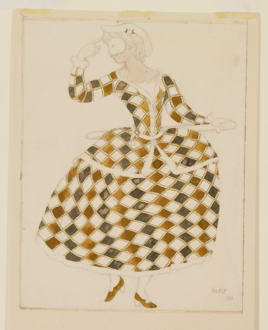 Kostymedesign for Columbine, fra Sleeping Beauty, 1921 av Leon Bakst