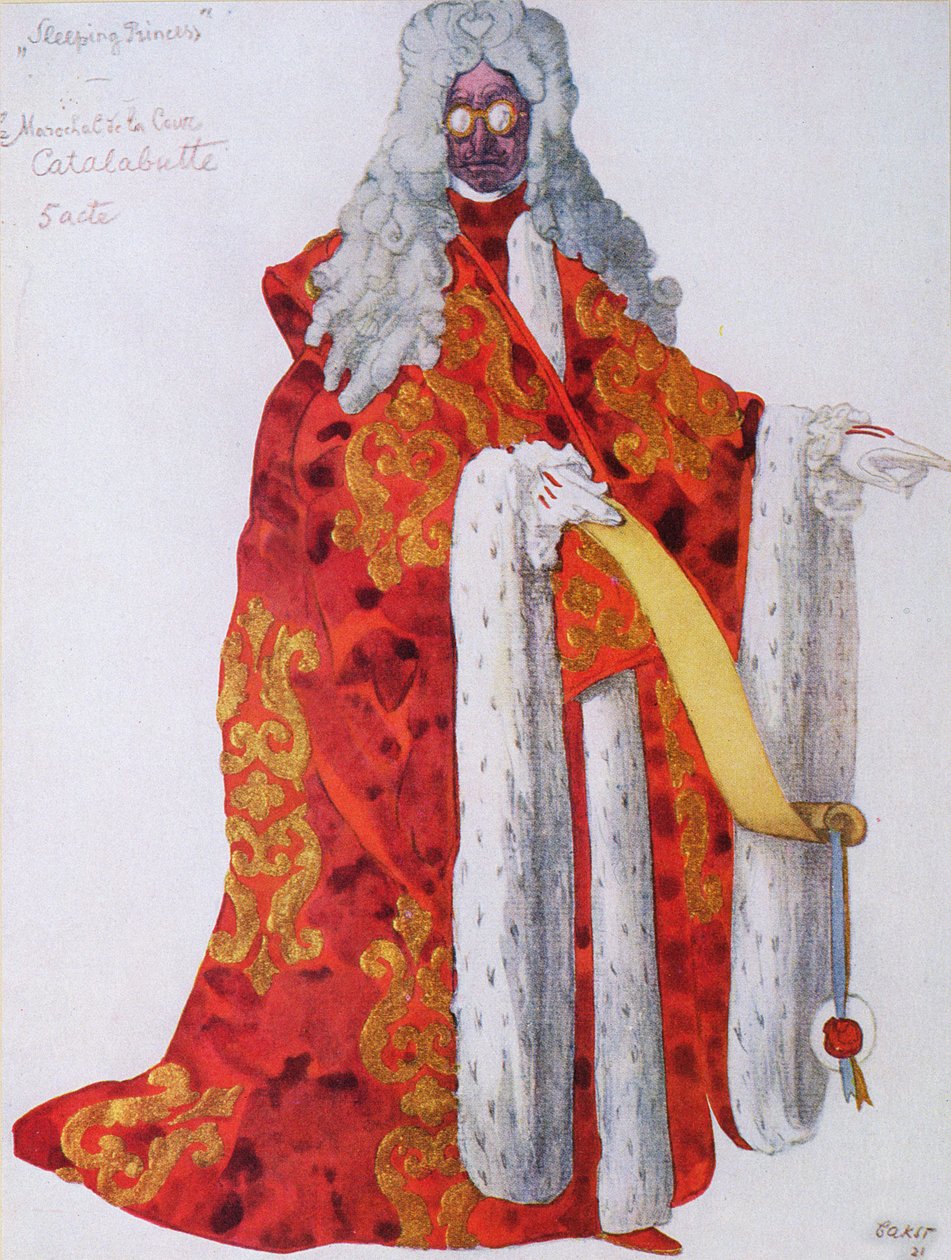 Kostymedesign for Marshal Cantalabutte, fra Sleeping Beauty, 1921 av Leon Bakst