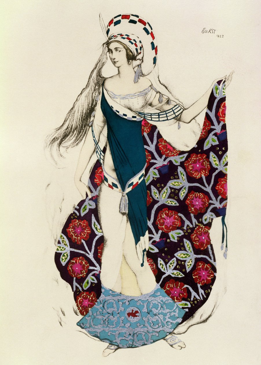 Kostymedesign for en kvinne, fra Judith, 1922 av Leon Bakst