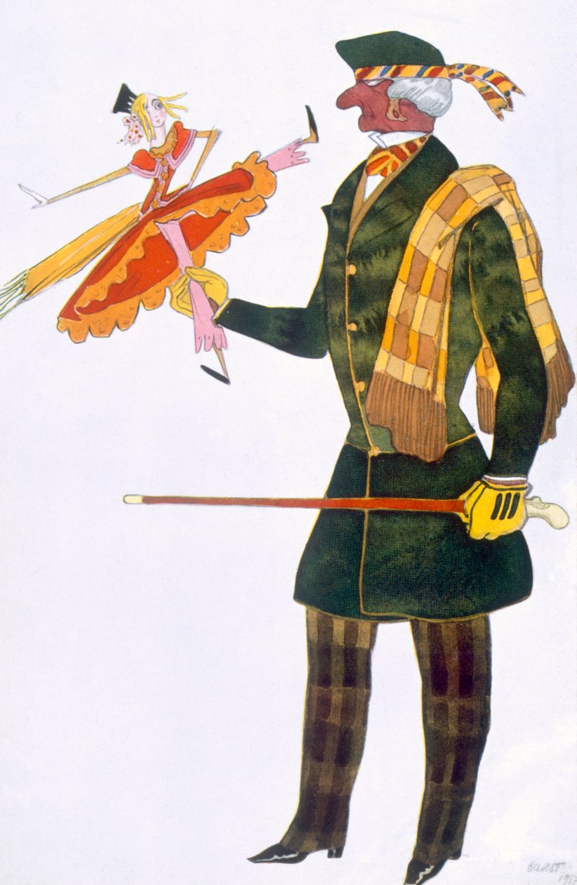 Kostyme for engelskmannen, fra La Boutique Fantastique, 1917 av Leon Bakst