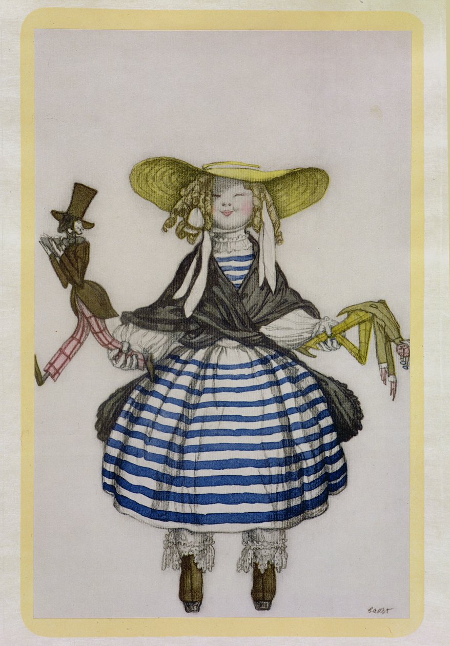 Kostyme for dukkejenta, fra La Boutique Fantastique, 1917 av Leon Bakst