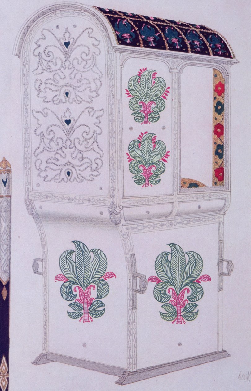 Design for The Sedan Chair of Scheherazade, fra Sleeping Beauty, 1921 av Leon Bakst