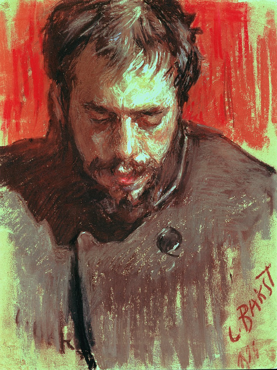Portrett av Alexander Benois (1870-1960) 1894 (fargestift på papir) av Leon Bakst