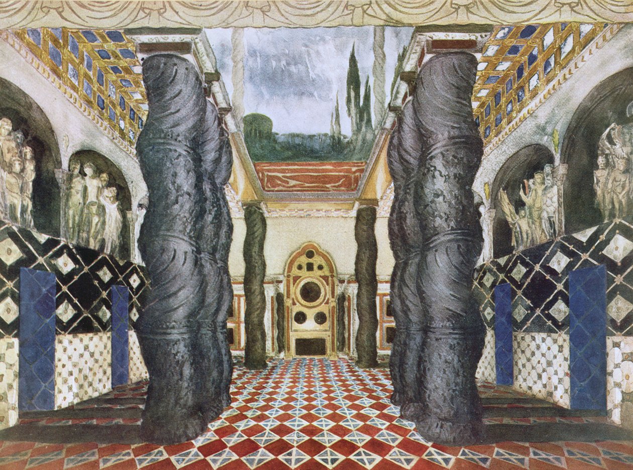 Scenery Design for Imperial Palace, fra The Martyr of St. Sebastian, ca. 1911-22 av Leon Bakst