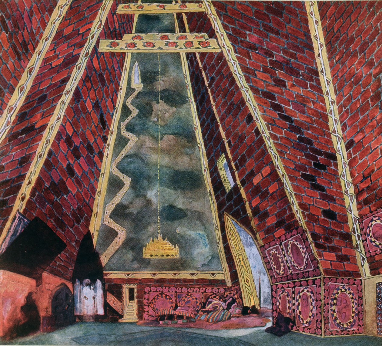 Naturdesign for Thamar, 1912 av Leon Bakst