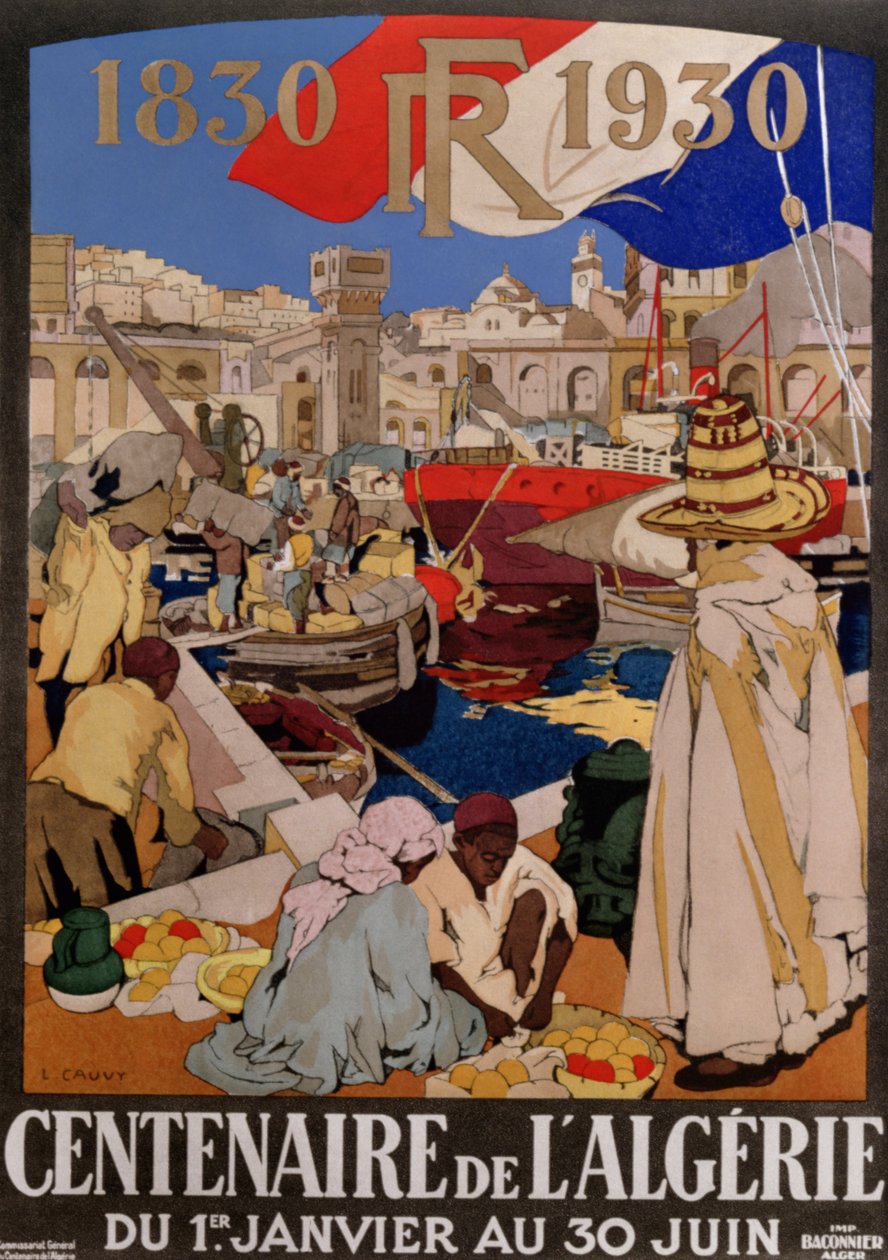 Plakat som reklamerer for hundreårsdagen for Algerie (1830-1930), 1930 av Leon Cauvy