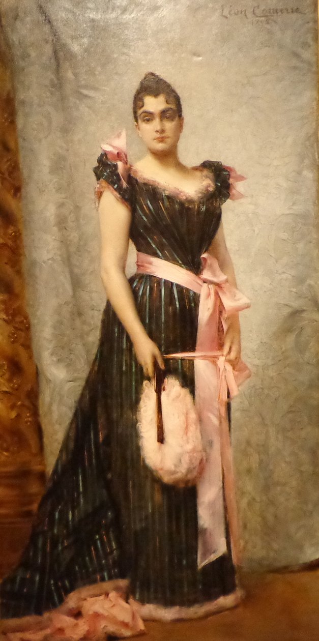 Portrett av kunstnerens kone av Leon Francois Comerre