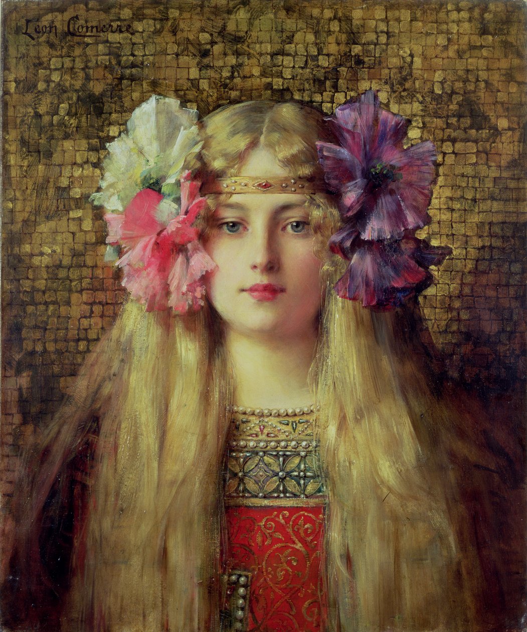 Den blonde kvinnen av Leon Francois Comerre