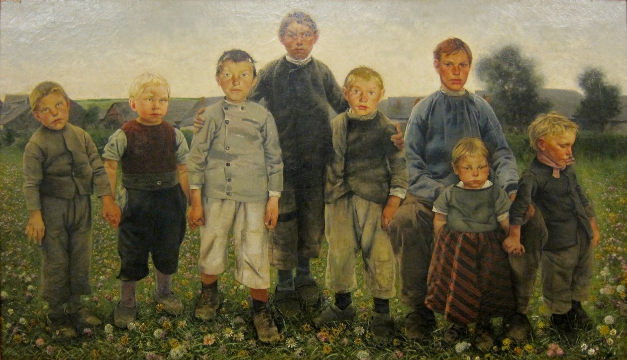 Guttene i serien Les ages du paysann av Léon Frédéric