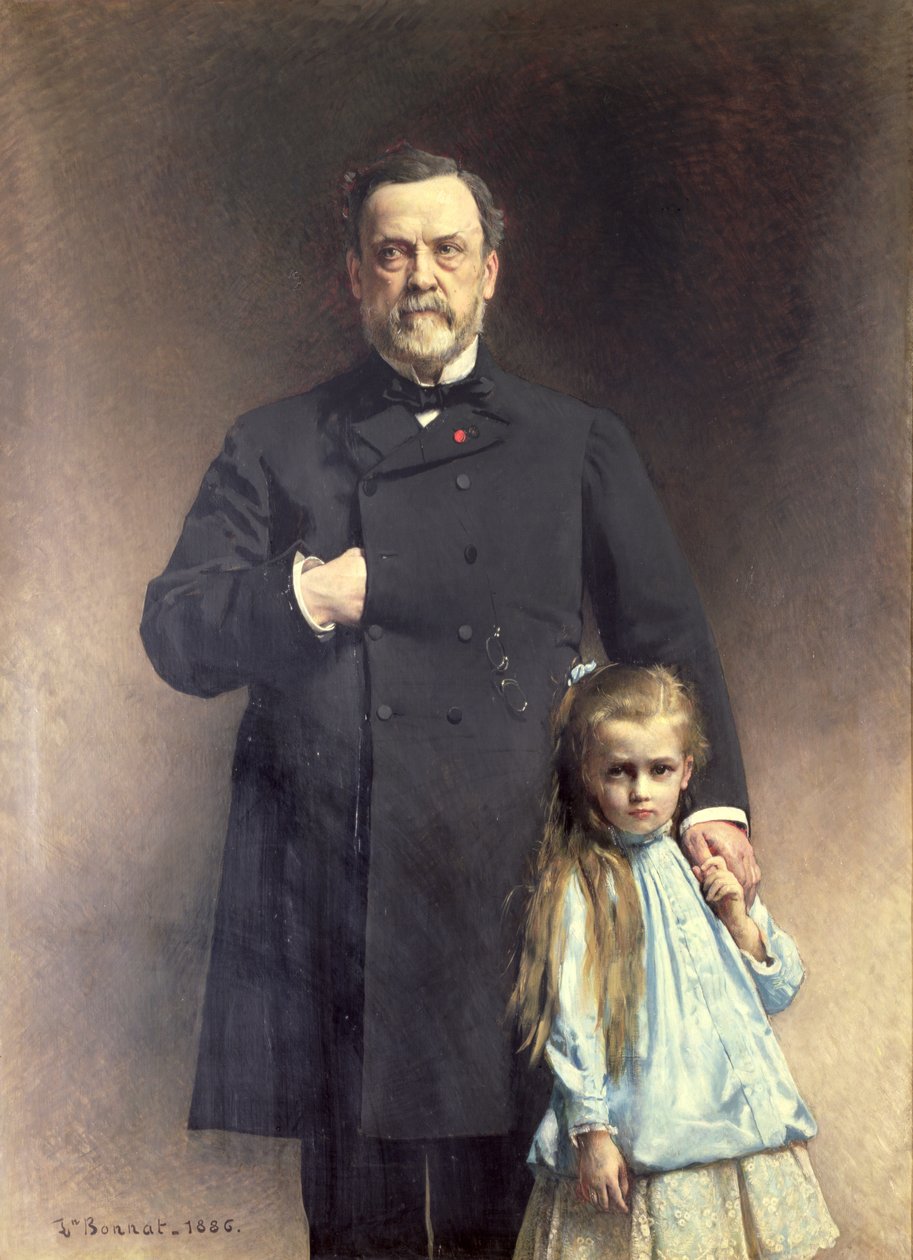 Louis Pasteur (1822-95) og hans barnebarn, Camille Vallery-Radot (1880-1927) 1886 av Leon Joseph Florentin Bonnat